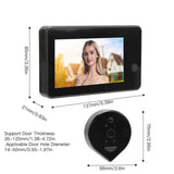Video Door Viewer Anti Theft Night Vision PIR Motion Detection 4.3in LCD Display Security Peephole Camera for Home Apartment