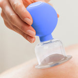 New Flat Vacuum Cupping Cups Acupuncture Therapy Anti-Cellulite Body Massager Rubber Chinese Meridian Head Glass Suction Cans