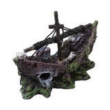 Aquarium Ornaments Wreck Sunk Ship Sailing Boat Destroyer Fish Tank Cave Decor Fish Tank Aquarium Decoration Accessories