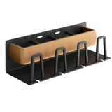 Toothbrush Holder Bathroom Toothpaste Storage Rack with Cup Holder Wall Mounted Razor Stand Organizer Shelf