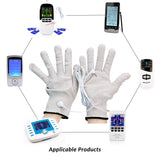 1Pair Magic Pulse Conductive Massage Gloves With Cable For Tens Health Care Machines Electric Acupuncture Physiotherapy Massager