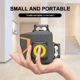 12-Lines Laser Level Meter 360 Horizontal Vertical Cross Line Self-Leveling Green Beam Level Meter with Universal Base L-Bracket