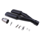 Black Motorbike 51mm 2'' Dual Outlet Exhaust Tail Vent