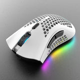 Q13 Wireless Charging Mouse Lightweight Hollow Hole USB ChargingColorful 2.4GHz RGB Luminous Game Office Mouse