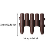 5pcs Wood Effect DIY Mowing Flower Bed Decorative Garden Fence Lawn Edging Outdoor Accessories Plant Border Palisade Grounding