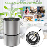 4 in 1 Air Purifier HEPA Filter Activated Carbon Air Cleaner with Negative Ion Purification/Aromatherapy/Night Light/Smart timin