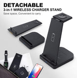 Wireless Charger, Detachable Three in One Wireless Charging Station, Wireless Charger Stand for Apple Watch