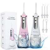 5 Modes Oral Irrigator USB Rechargeable Water Floss Portable Dental Water Flosser Jet 350ml Irrigator Dental Teeth Cleaner+5 Jet