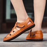 Men's Sandals Genuine Leather Outdoor Summer Handmade Men slippers Shoes