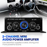 2X20W AK270 Mini 2-Channel HIFI Stereo Audio Power Amplifier Portable Sound Amplifier AUX Input Speaker Amp for Car and Home