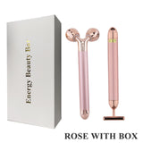 3D Facial Roller &amp; T Shape Face Massager Kit Face Lift Massager 24k Gold Beauty Bar Anti Wrinkles Skin Tightening Skin Care Tool