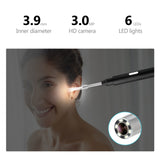 3.9mm Wireless Visual Ear Pick HD Camera Otoscope for Ear Nose Oral Inspection LED Light Wifi Ear Endoscope Ear Care Borescope