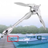 Stainless Steel Durable 1.5 /0.7KG Docking Hardware Boat Folding Grapnel Anchor For Boat Marine Yacht