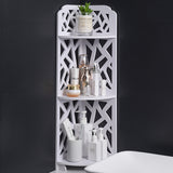 Floor-to-ceiling three-layer shelf for home toilets Floor-mounted storage rack for bathroom
