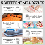 3 In 1 Air Pump Air Compressor and Lantern USB Pocket Pump Inflator Pump with 5 Nozzles for Air Mattress Vacuum Storage Bag
