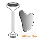 Stainless Steel Facial Roller Face Massager Gua Sha Set Anti Wrinkles Cellulite Massager Face Lifting Beauty Skin Body Care Tool