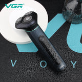 VGR Metal Housing 3D Floating Rotary Electric Shaver for Men Waterproof Beard Electric Razor Face Shaving Machine Rechargeable