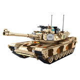 Military series World War II American camouflage M1A2 Main Battle Tank DIY model Building Blocks Toys Gifts