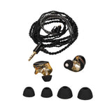 3.5mm Wired Headphone Ergonomic Design In Ear Monitor Earbuds Earphone with MMCX Connection Cable for Singers Drummer Musician