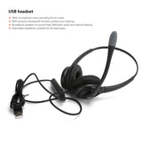 USB Headset with Microphone Noise Cancelling and Mic Mute for Business Skype Softphone Call Center Office USB Headphone