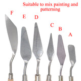 11Pcs Palette Texture Drawer Student Tool Scraper Pigment watercolor Spatula artist Painter Paint Art Oil Mix Scrape Draw