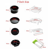 8pcs/set 7 Inch / 8 Inch Air Fryer Accessories for Gowise Phillips Cozyna and Secura Fit all Airfryer 3.73.7 4.2 5.3 5.8QT
