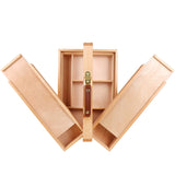 Multifunctional Wood Sketchbox Easel, Paint Palette, Portable Beechwood Sketchbox Artist Desktop Case For  Art Supplies