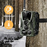 Cellular Mobile Hunting Camera 2G MMS SMS GSM 20MP 1080P Infrared Wireless Night Vision Wildlife Hunting Trail Camera HC801M