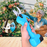 Cordless Electric Pruning Shears with 2 Pack Backup Rechargeable 2Ah Lithium Battery Powered Tree Branch Pruner Garden Clippers