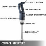 VEVOR Safety Button Space-saving Thickened Blade Commercial Immersion Blender Electric Handheld Mixer Stick for Various Food