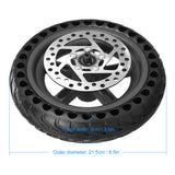 E Scooter Rear Tire w Wheel Hub Disc Brake Set 8.5in Solid Electric Scooter Wheel Replacement for Xiaomi M365 Scooter Spare Part