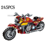 Disney Avengers, Captain America, Iron Man, Hulk, motorcycle building blocks, toy gift creative DIY children and boys