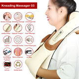 Electric Neck Roller Massager for Back Pain Shiatsu Infrared Lamp Massage Pillow  GuaSha Products Body Health Care Relaxation