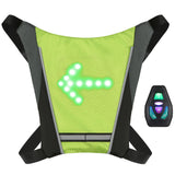 LED Turn Signal Bike Pack Reflective Vest Backpack w Direction Indicator Safety LED Backpack Wireless RC Sports Vest Riding Bag