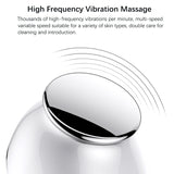 2 In 1 Silicone Facial Cleanser Pore Cleansing Vibration Cleaning Brush Warm Imported Electric Face Massager Shrinkle Pores