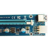 VER006C PCI-E Riser Card 006C PCI Express X1 to X16 Adapter 0.6M USB 3.0 Cable SATA 6Pin Power for Mining Bitcoin Miner