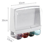 Large Toothbrush Holder Free Punch Mouthwash Holder Storage Set