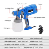 0.8MM 1.8MM 2.5MM 220V Electric Paint Spray Gun Profesional Mini High Pressure 650W 900ML Airbrush Gun Home Diy Air Tools