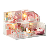 Cutebee DIY DollHouse Doll House Miniature Dollhouse Wooden Furniture Kit Toys for Children New Year Christmas Gift Case
