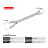 Double-Ended Wrench Open-End Wrench Spanner Open Jaw Wrench Serrated Wrench 7/32-1 with Jagged Opening 6-25mm Size