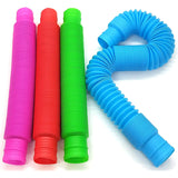 Colorful Fidget Pop Tubes Toys Autism Adults Sensory Stress Relief Toys Kids Funny Early Educational Antistress Toy
