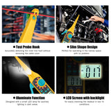 Auto Circuit Tester LCD Digital Car Circuit Detecting Instrument with LED Car Repair Automotive Electrical Diagnostics Tool