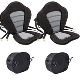 2 Pack Marine Kayak Seat Padded Deluxe Canoe Seat Comfortable Backrest Support with Detachable Back Storage Bag