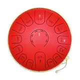 14 inch 15-Tone Carbon Steel Tongue Drum Mini Hand Pan Drums with Drumsticks Percussion Musical Instruments
