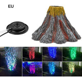 New Aquarium Volcano Ornament Light Night Kit Air Bubbler Desktop Decorations for Fish Tank Aquarium Bubbler Gift with LED Light