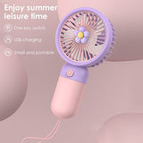 Powerful Mini USB Portable Fan Small Handheld Wireless Rechargeable Hand Held Fan for Camping Cooling Air Blow Silent Pocket Fan