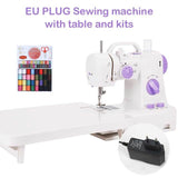 INNE Electric Sewing Machine Mini Small Portable Multifunctional Household Pedal Handmade Repair With Night Light For Beginners