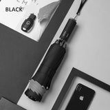 Windproof Reverse Folding Automatic Rain Umbrella For Men Women 10 Ribs Reflective Stripe Portable Female Umbrella Male Paraguas