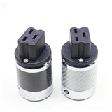 Hifi FI-50 FI50M Carbon Fiber Rhodium Plated AC Power Electrical Male female connector 20A IEC EU US IEC Plug