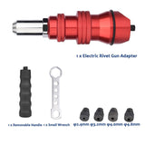 Electric Rivet Tools Adapter 2.4 -4.8Mm Rivet Nut Tool Bit Adapter, Insert Nut Pull Riveting Tool Cordless Rivet Tool